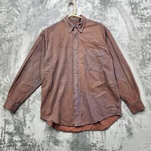 Vintage Danare Shirt Mens S Brown Denim Long Sleeve Button Down Shacket Casual